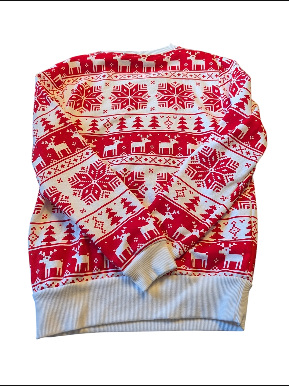 MAD Engine Red & White Reindeer Wreath Crewneck - Picture 3 of 9